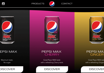 Screenshot of the Pepsico website